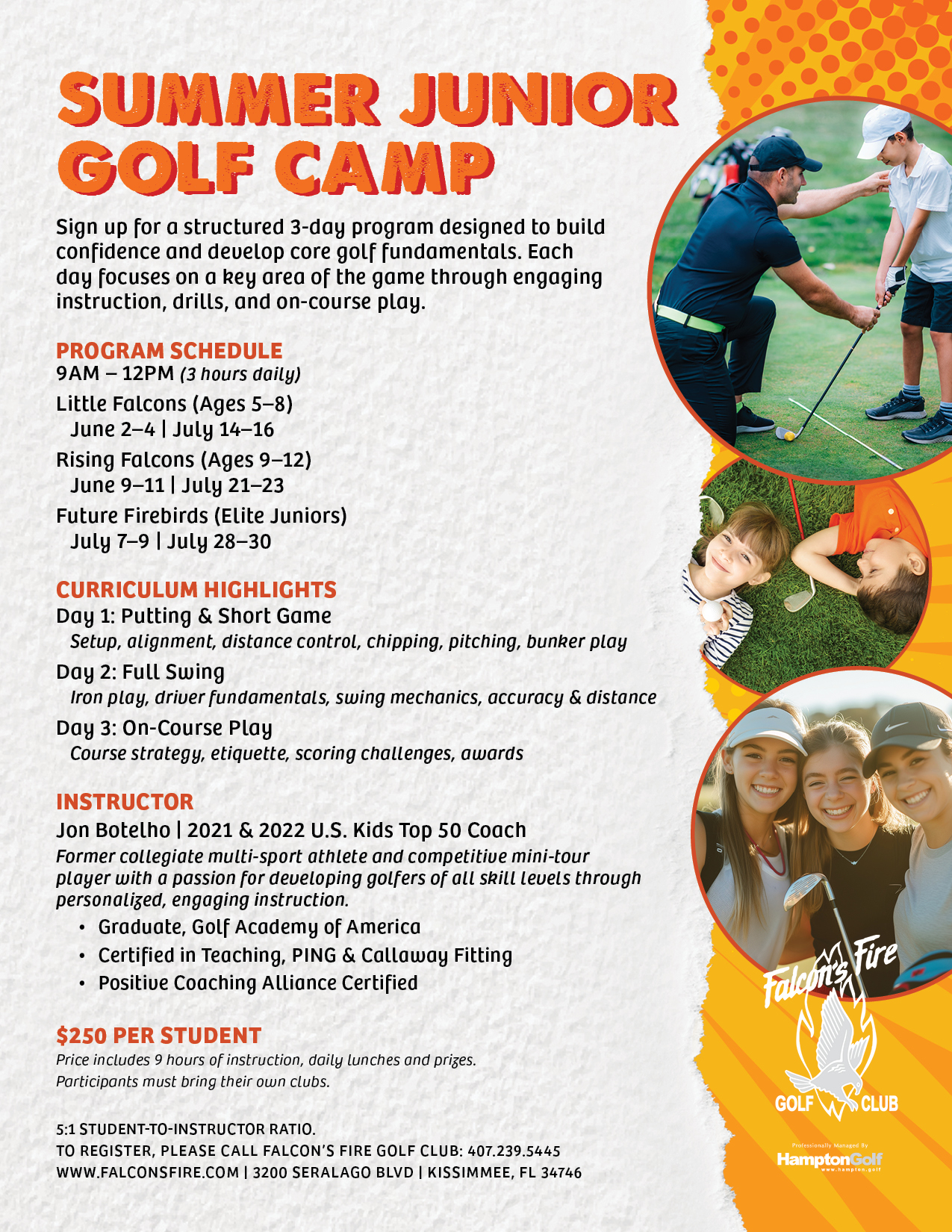 Summer Junior Golf Camp June - July